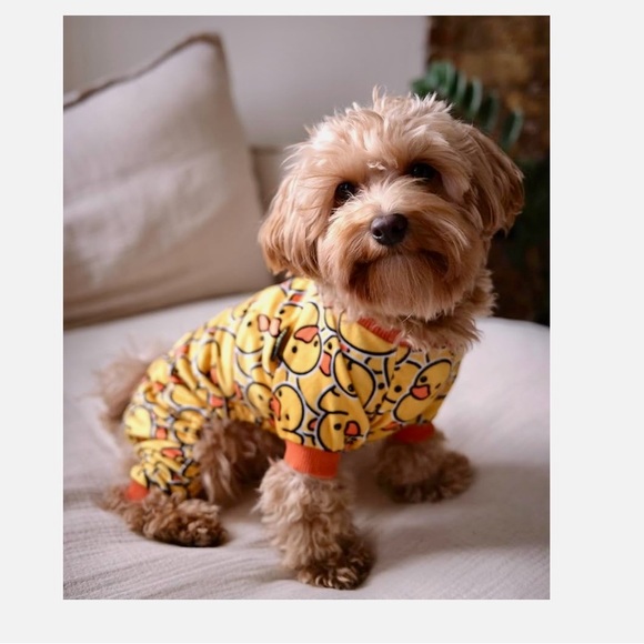 Fitwarm Funny Duck Dog Pajamas – Size Small, Soft Fleece Pet Outfit - Picture 1 of 5